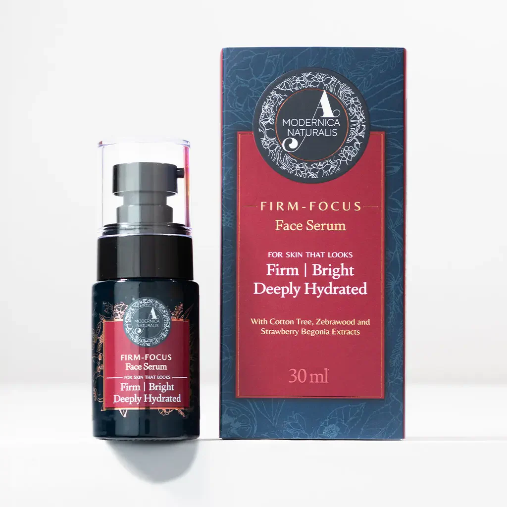 Firm-Focus Face Serum - Firms, Brightens, Hydrates Ageing, Crepey Skin - Focused-Firming Formula with Cotton Tree, Zebrawood, Strawberry Begonia - Best Face Serum for Loose, Saggy Facial Skin - With Clinically Tested Ingredient Combinations - Image 3