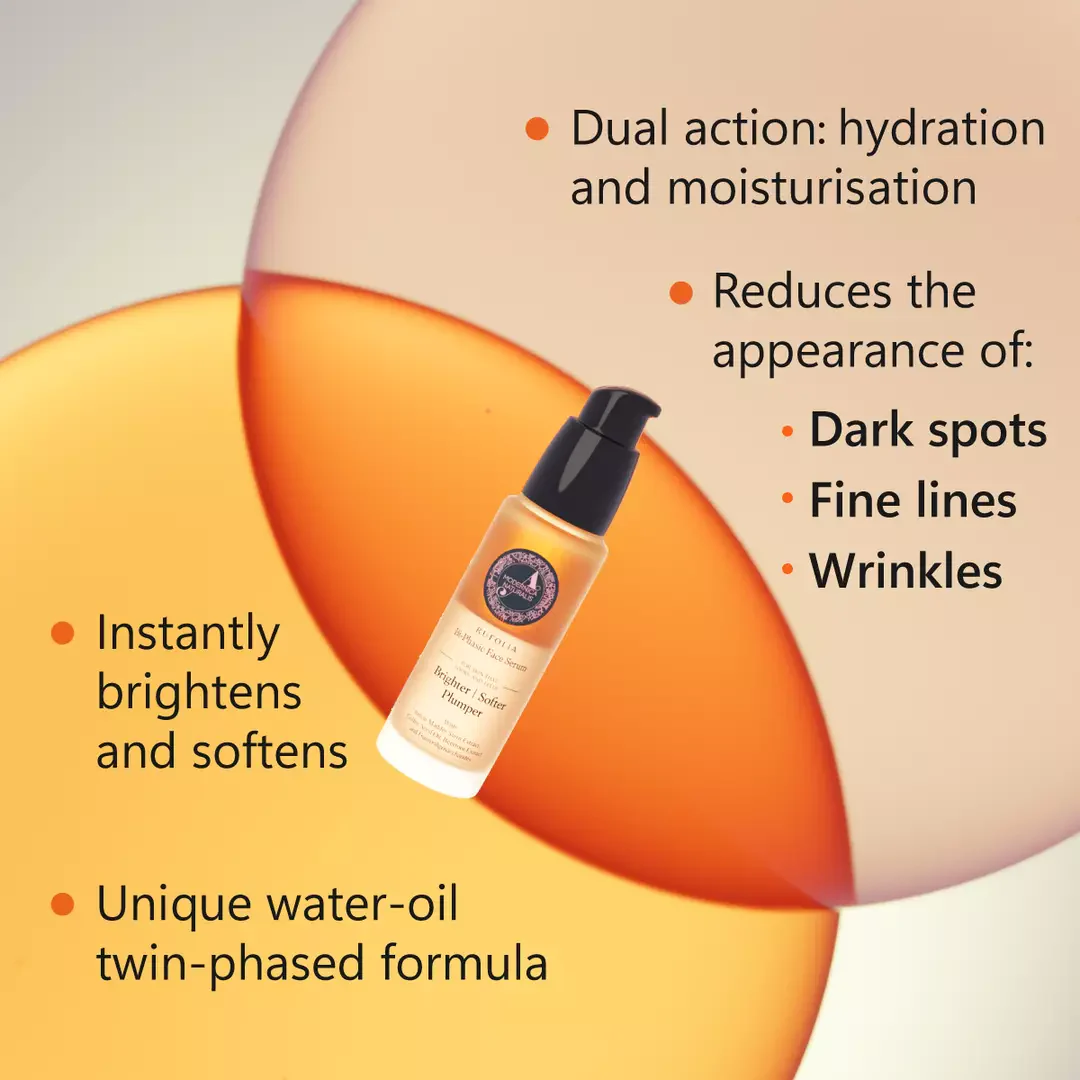 Rufolia Bi-Phasic Face Serum – Éclaircit, adoucit et repulpe les peaux ternes, ridées et vieillissantes - Image 5
