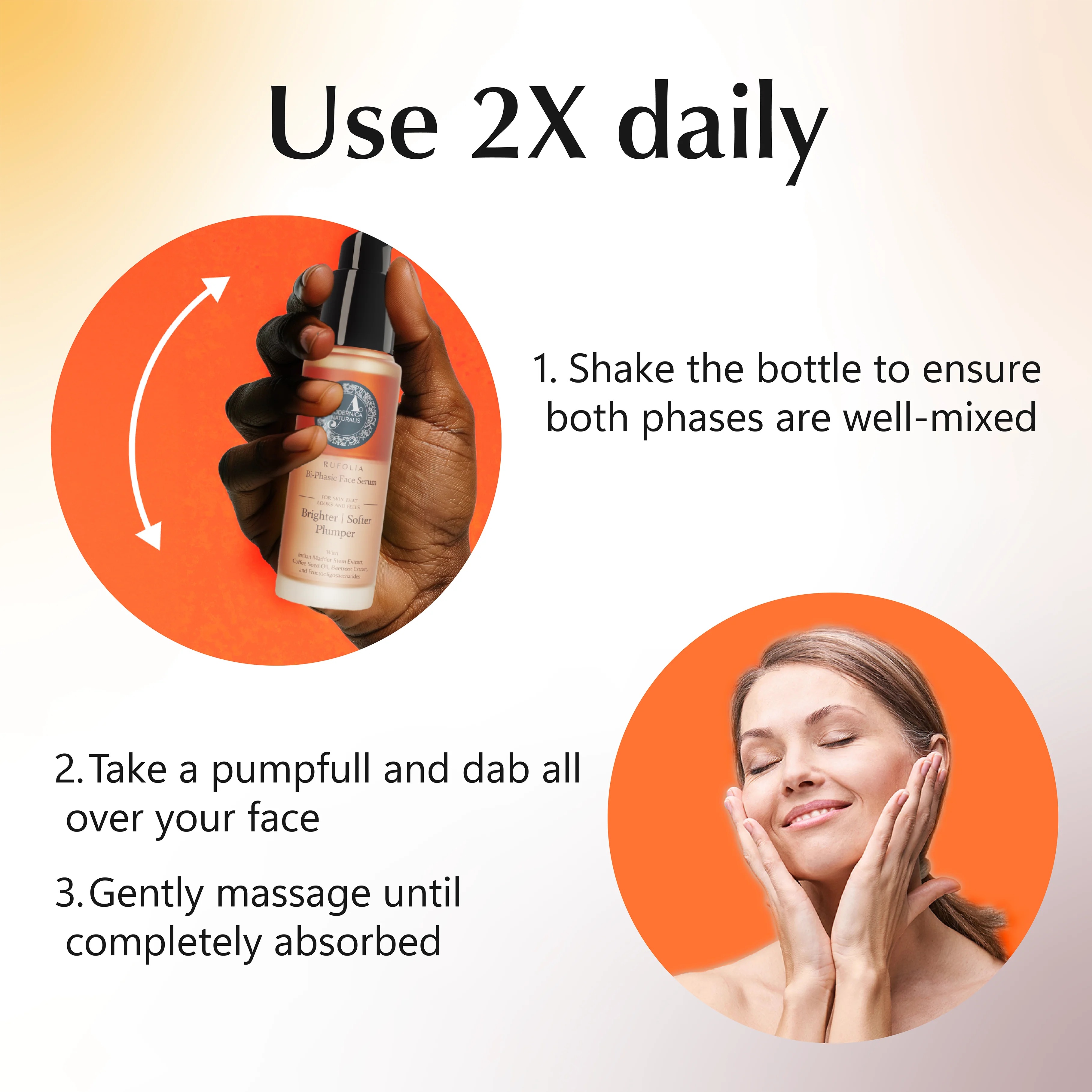 Rufolia Bi-Phasic Face Serum – Éclaircit, adoucit et repulpe les peaux ternes, ridées et vieillissantes - Image 7